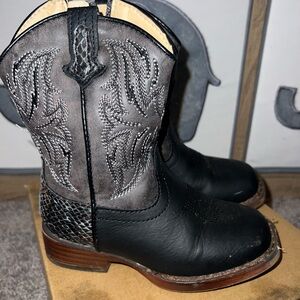 Roper Toddler Cowboy Boots Vintage Gray/Black